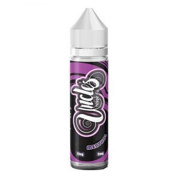 MENTHOL E LIQUID BY UNCLES VAPE CO 50ML SHORTFILL 70VG VAPE