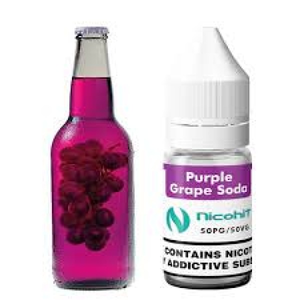 NICOHIT PURPLE GRAPE SODA PREMIUM E LIQUID E JUICE 10ML TPD 3/6/12/18MG MULTIBUY