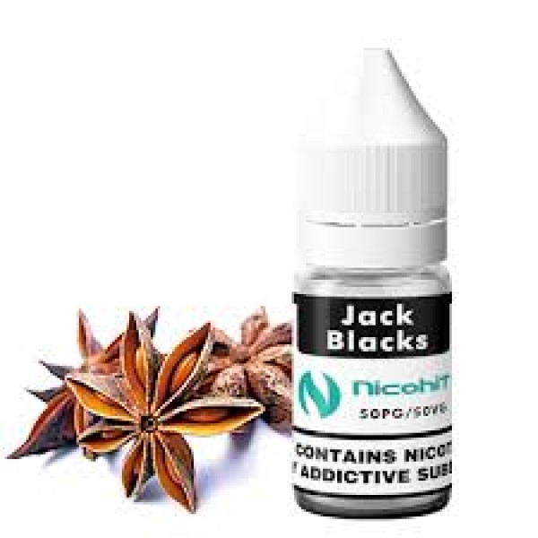 NICOHIT JACK BLACKS PREMIUM  E LIQUID E JUICE 10ML TPD 3/6/12/18MG MULTIBUY