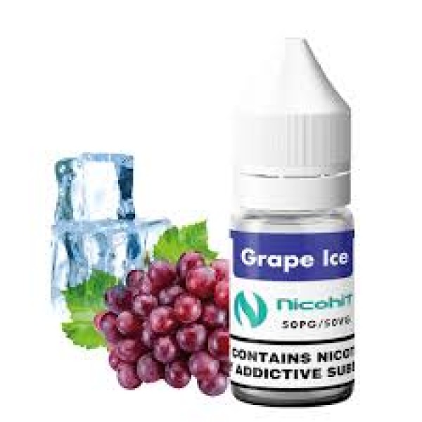 NICOHIT E LIQUID GRAPE ICE PREMIUM E JUICE 10ML TPD 3/6/12/18MG MULTIBUY