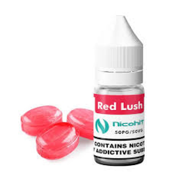 NICOHIT RED LUSH PREMIUM E LIQUID E JUICE 10ML TPD 3/6/12/18MG MULTIBUY