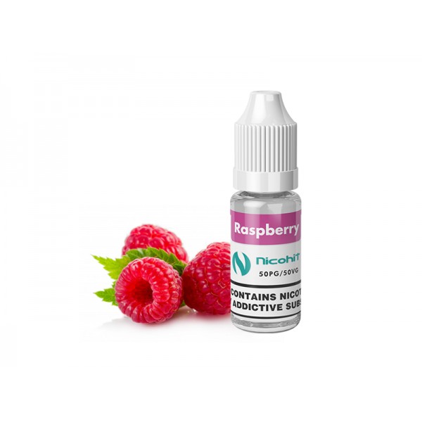 NICOHIT RASPBERRY E LIQUID E JUICE 10ML TPD 3/6/12/18MG MULTIBUY