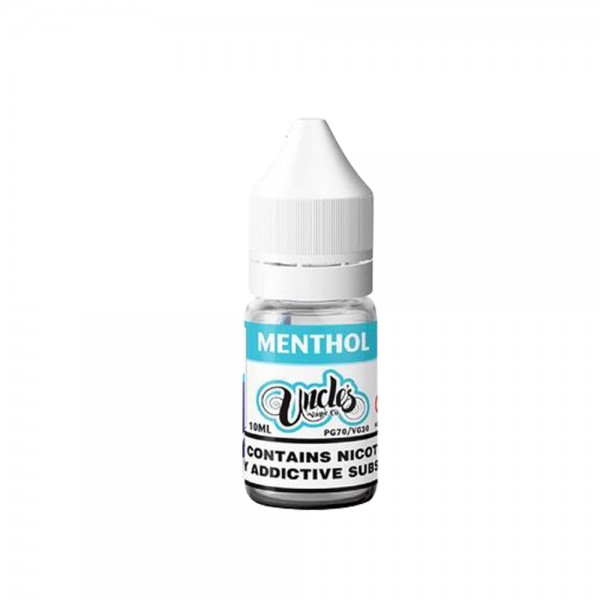 Menthol By Uncle's Vape Co 10ML E Liquid 30VG Vape 3MG/6MG/12MG/18MG Juice