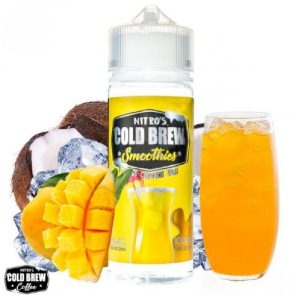 NITROS COLD BREW SMOOTHIES – MANGO COCONUT SURF 100ML SHORTFILL E LIQUID 75VG VAPE