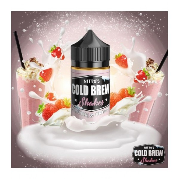 NITROS COLD BREW SHAKES STRAWBERI & CREAM 100ML SHORTFILL E LIQUID 75VG VAPE