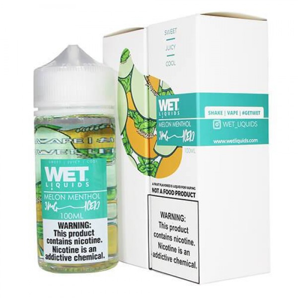Melon Menthol Iced by Wet Liquids 100ML E Liquid 70VG Vape 0MG Juice