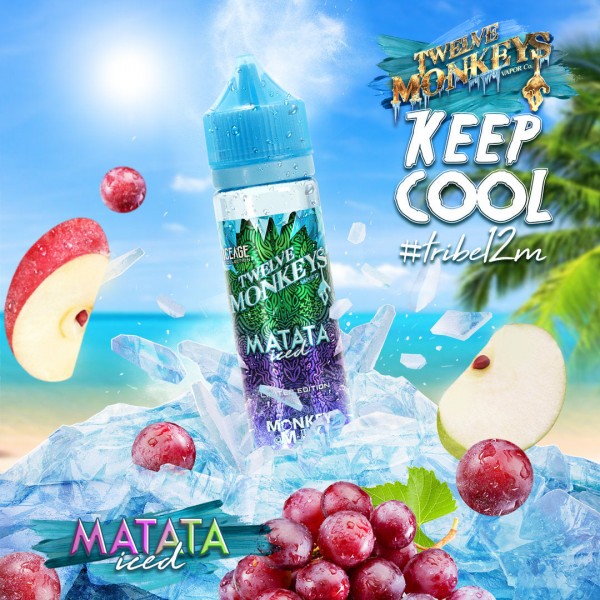 MATATA ICED E-LIQUID BY TWELVE 12 MONKEYS SHORTFILL 75VG 50ML 0MG