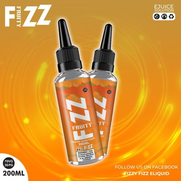 Orange By Fruity Fizz 200ML E Liquid 70VG Vape 0MG Juice