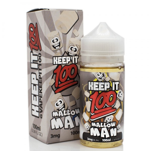 MALLOW MAN – KEEP IT 100 E LIQUID 100ML SHORTFILL 70VG VAPE