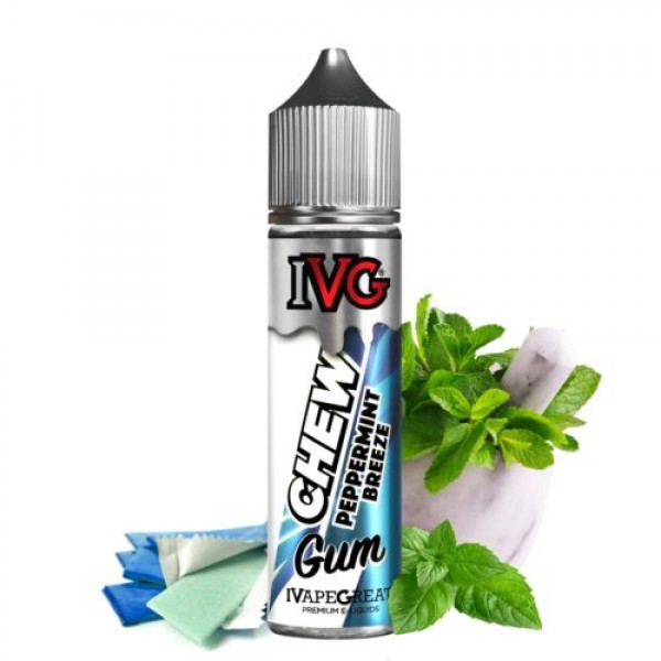 PEPPERMINT BREEZE ELIQUID BY I LOVE VG IVG CHEW GUM 50ML SHORTFILL E LIQUID 70VG VAPE