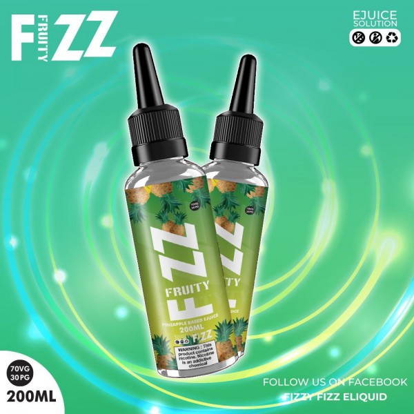 Pineapple By Fruity Fizz 200ML E Liquid 70VG Vape 0MG Juice