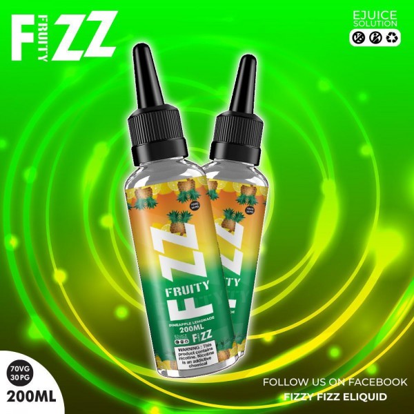 Pineapple Lemonade By Fruity Fizz 200ML E Liquid 70VG Vape 0MG Juice