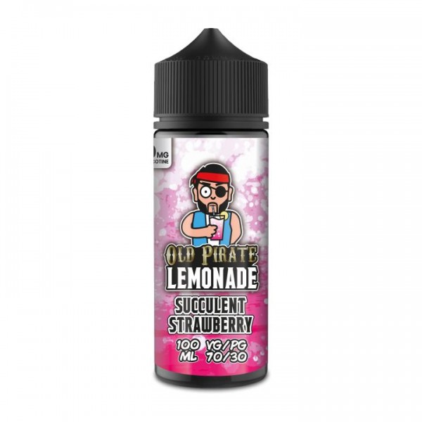 Lemonade - Succulent Strawberry by Old Pirate 100ML E Liquid, 70VG Vape, 0MG Juice, Shortfill