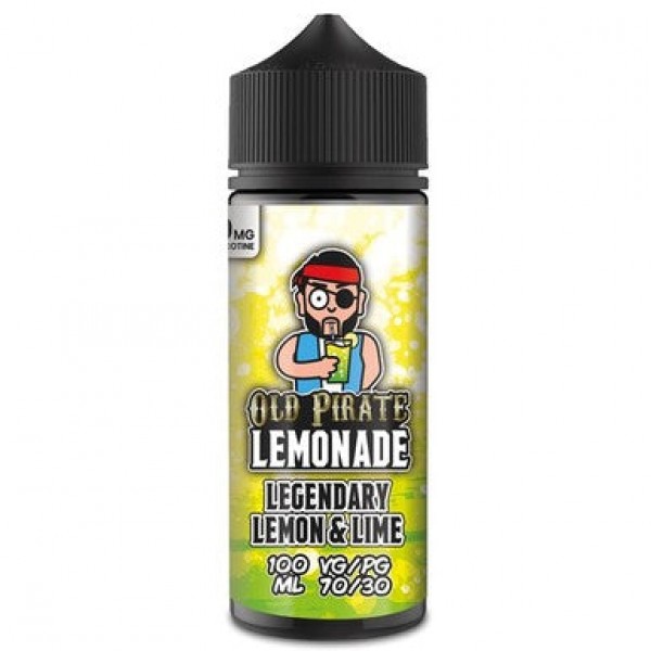 Lemonade - Legendary Lemon & Lime by Old Pirate 100ML E Liquid, 70VG Vape, 0MG Juice, Shortfill