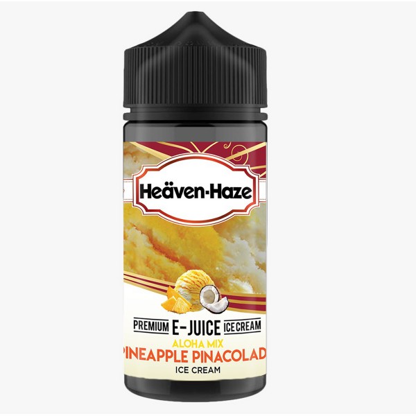 Pineapple Pina Colada Ice Cream By Heaven Haze 100ML E Liquid 70VG Vape 0MG Juice
