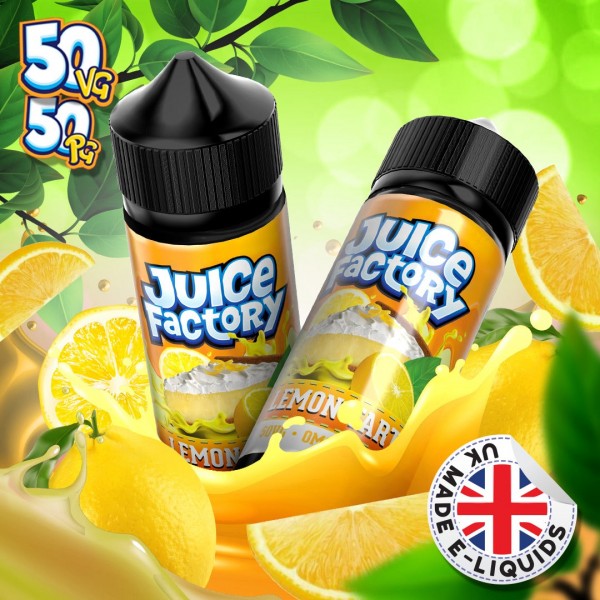 Lemon Tart by Juice Factory. 100ML E-liquid, 0MG vape, 50VG/50PG juice