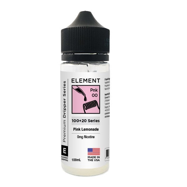 Pink Lemonade by Element. 100ML E-Liquid, 0MG Vape 80VG/20PG Juice
