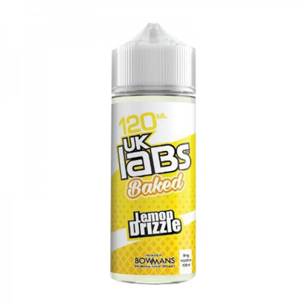 Lemon Drizzle - Baked by UK Labs, 100ML E Liquid, 70VG Vape, 0MG Juice, Shortfill