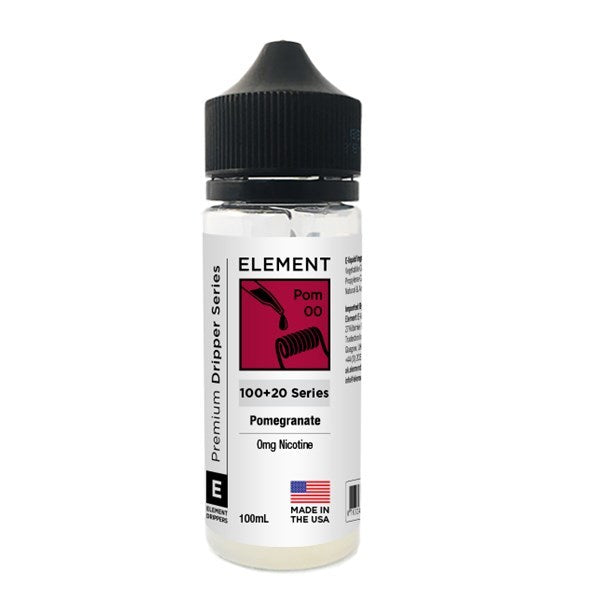 Pomegranate by Element. 100ML E-Liquid, 0MG Vape 80VG/20PG Juice