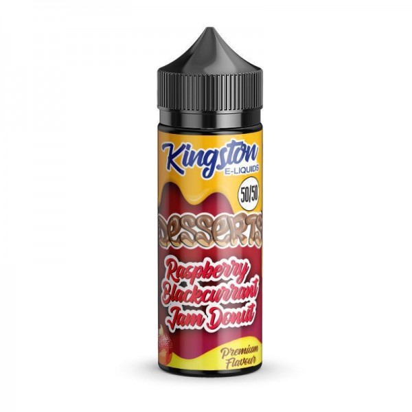 Kingston Raspberry Blackcurrent Jam Donut 100ml E Liquid Juice Vape 50vg Sub Ohm Shortfill