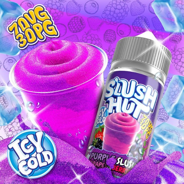 Purple Slush By Slush Hut 100ML E Liquid 70VG Vape 0MG Juice Shortfill