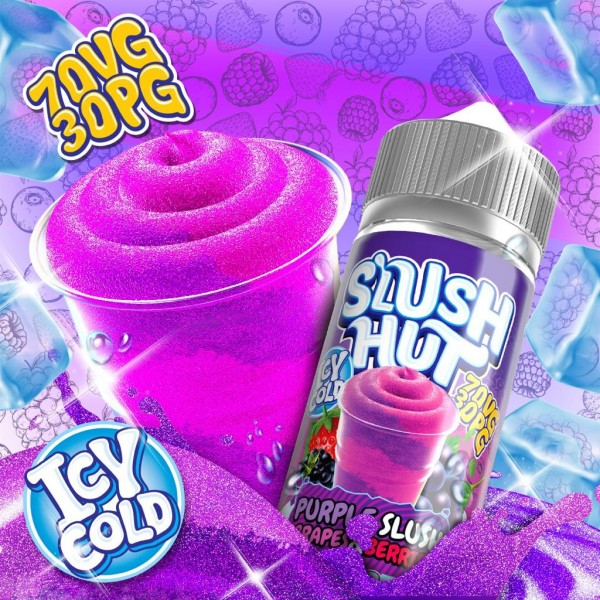 Purple Slush By Slush Hut 100ML E Liquid 70VG Vape 0MG Juice Shortfill