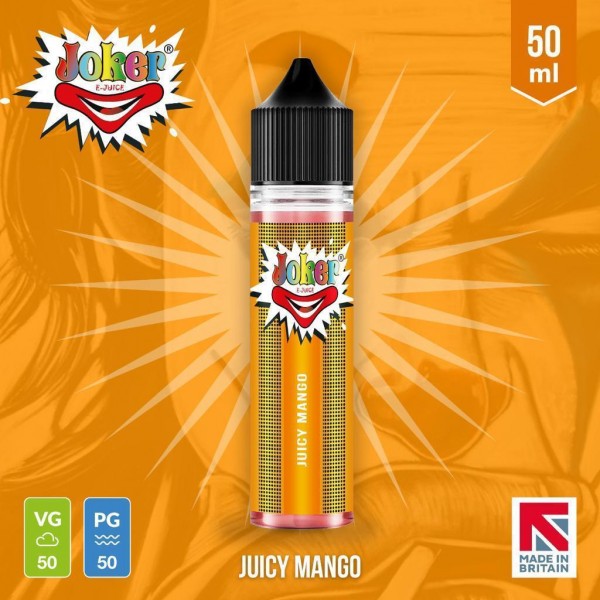 Juicy Mango By Joker E-Juice 50ML E Liquid 50VG Vape 0MG Juice