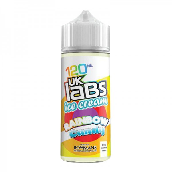 Rainbow Candy - Ice Cream by UK Labs, 100ML E Liquid, 70VG Vape, 0MG Juice, Shortfill