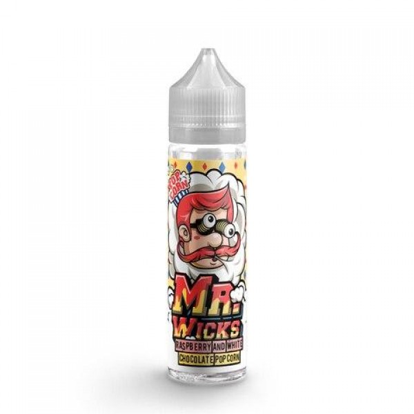 Raspberry and White Chocolate Popcorn by Mr Wicks 50ml Shortfill E Liquid 70VG Vape