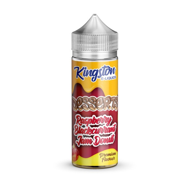 Raspberry Blackcurrant Jam Donut by Kingston 100ml New Bottle E Liquid 70VG Juice