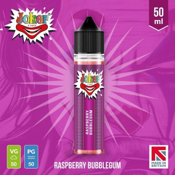 Raspberry Bubblegum By Joker E-Juice 50ML E Liquid 50VG Vape 0MG Juice