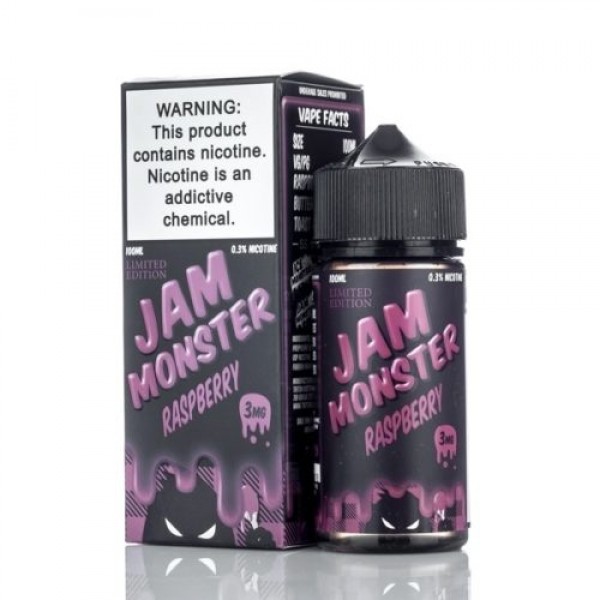 JAM MONSTER – RASPBERRY 100ML SHORTFILL E LIQUID 75VG VAPE