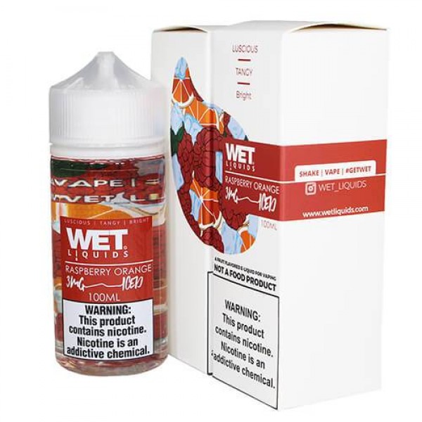 Raspberry Orange Iced by Wet Liquids 100ML E Liquid 70VG Vape 0MG Juice