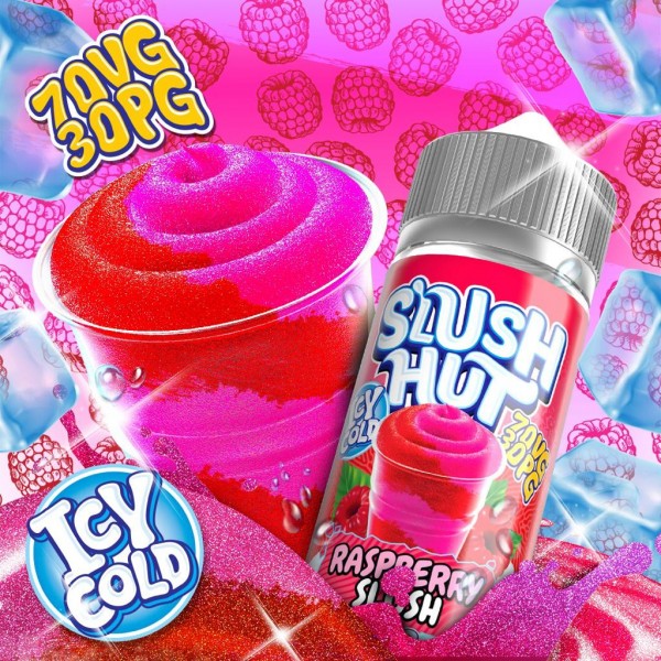 Raspberry Slush By Slush Hut 100ML E Liquid 70VG Vape 0MG Juice Shortfill