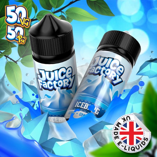 Iceberg by Juice Factory. 100ML E-liquid, 0MG vape, 50VG/50PG juice