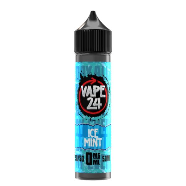 Ice Mint By Vape 24, 50ML E Liquid, 50VG Vape, 0MG Juice