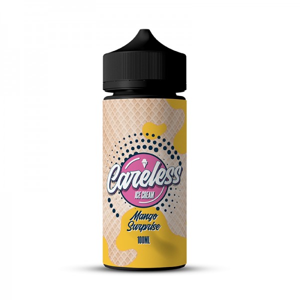 Ice Cream - Mango Surprise By Careless | 100ML E Liquid | 70VG Vape | 0MG Juice | Short Fill