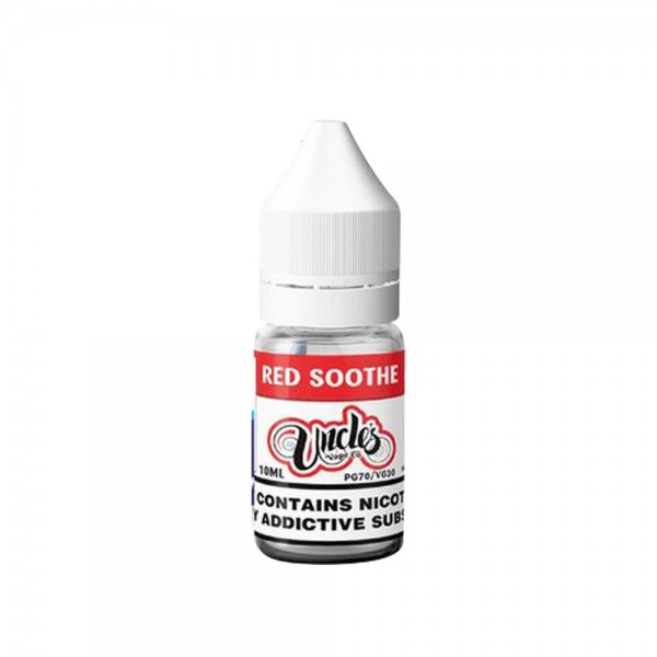 Red Soothe By Uncle's Vape Co 10ML E Liquid 30VG Vape 3MG/6MG/12MG/18MG Juice