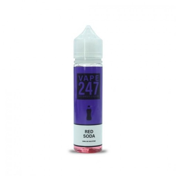 Red Soda By Vape 247, 50ML E Liquid 70VG Vape 0MG Juice