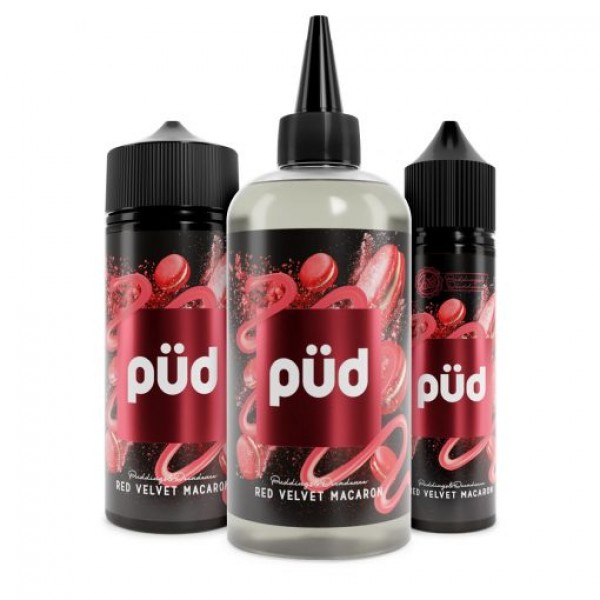 Red Velvet Macaron by Pud 50ml, 100ml, 200ml E Liquid Vape Juice 70vg 30pg - Joes Juice