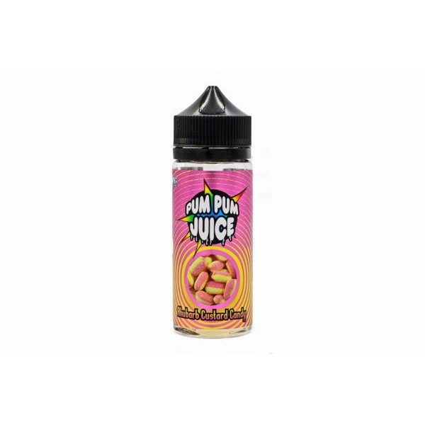 Rhubarb Custard Candy by Pum Pum Juice. 0MG 100ML E-liquid. 70VG/30PG Vape Juice