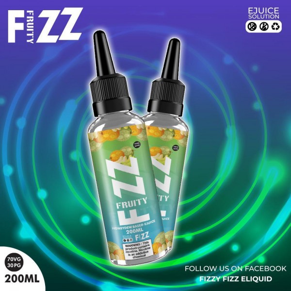 Honeydew By Fruity Fizz 200ML E Liquid 70VG Vape 0MG Juice