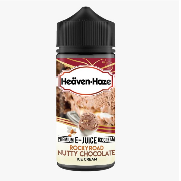 Rocky Road Nutty Chocolate Ice Cream By Heaven Haze 100ML E Liquid 70VG Vape 0MG Juice