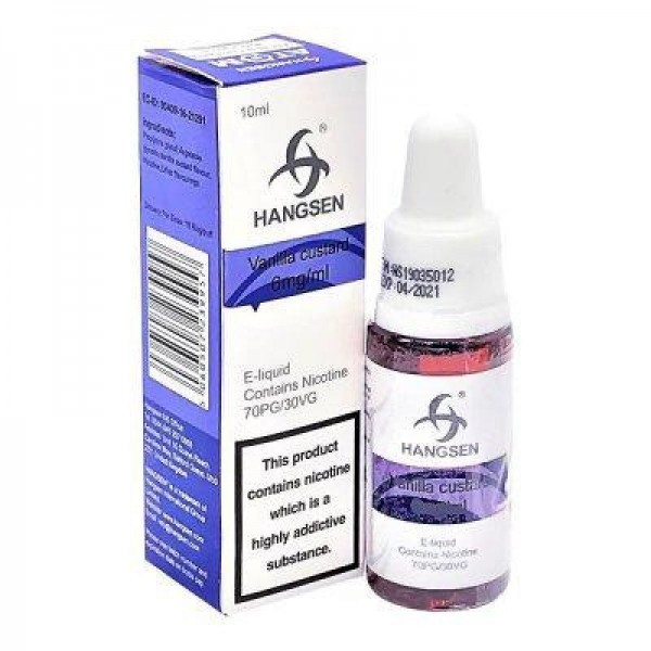 HANGSEN VANILLA CUSTARD 10ML TPD E LIQUID JUICE 3MG/6MG/12MG/18MG MULTIBUY