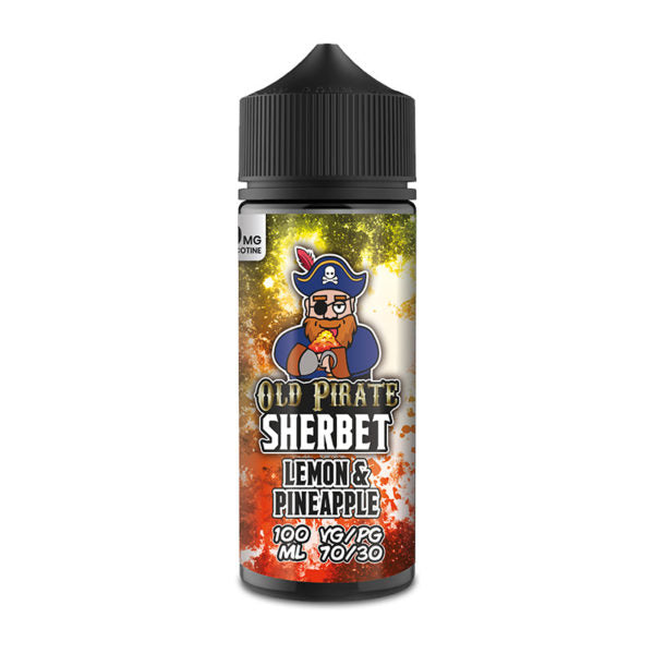 Sherbet - Lemon & Pineapple by Old Pirate 100ML E Liquid, 70VG Vape, 0MG Juice, Shortfill