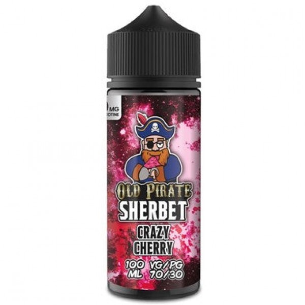 Sherbet - Crazy Cherry by Old Pirate 100ML E Liquid, 70VG Vape, 0MG Juice, Shortfill