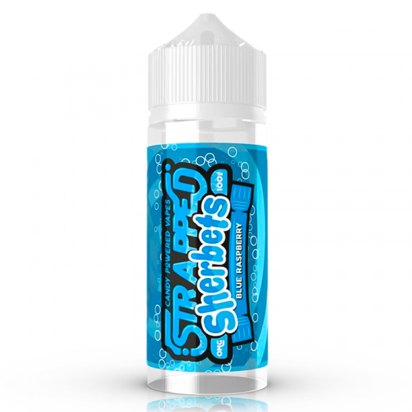 SHERBETS - BLUE RASPBERRY BY STRAPPED 100ML E LIQUID 70VG VAPE 0MG JUICE