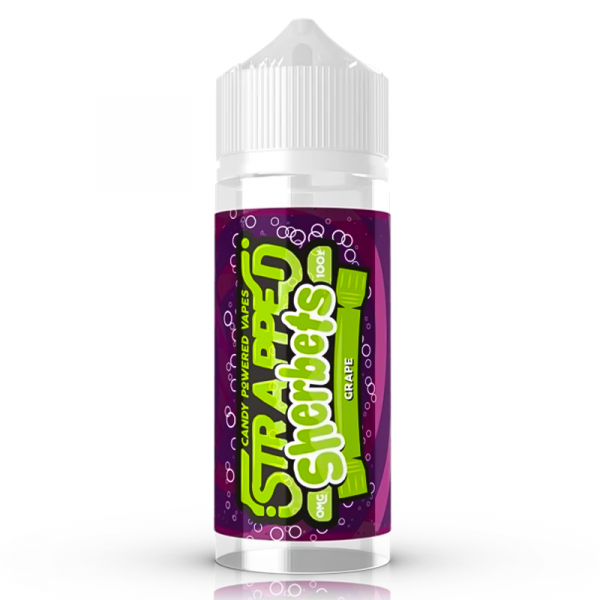 SHERBETS - GRAPE BY STRAPPED 100ML E LIQUID 70VG VAPE 0MG JUICE