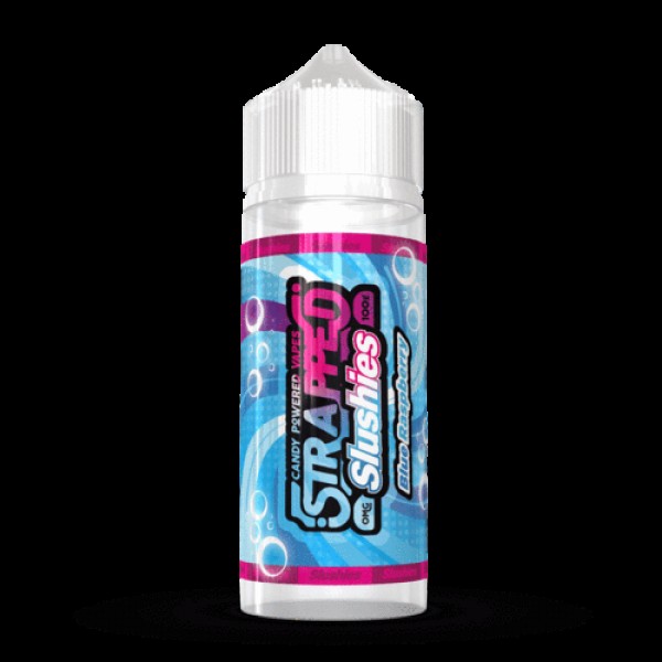 SLUSHIES - BLUE RASPBERRY BY STRAPPED 100ML E LIQUID 70VG VAPE 0MG JUICE