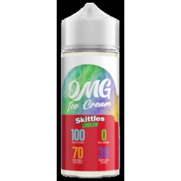 Skittles Cooler Ice Cream By OMG 100ML E Liquid 70VG Vape 0MG Juice